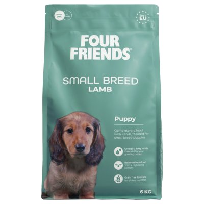 Zoom bild av Four Friends Dog Small Breed Puppy Lamb hundfoder valpfoder små raser småhund valp lamm