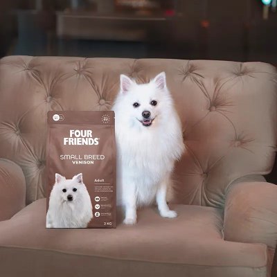 Zoom bild av Four Friends Dog Small Breed Venison hundfoder småhund hjortkött spannmålsfri
