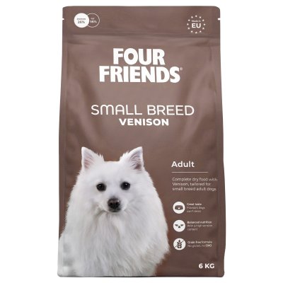 Zoom bild av Four Friends Dog Small Breed Venison hundfoder småhund hjortkött spannmålsfri
