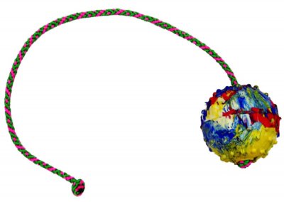 Zoom bild av Gappay 7 cm Boll massivt gummi med rep