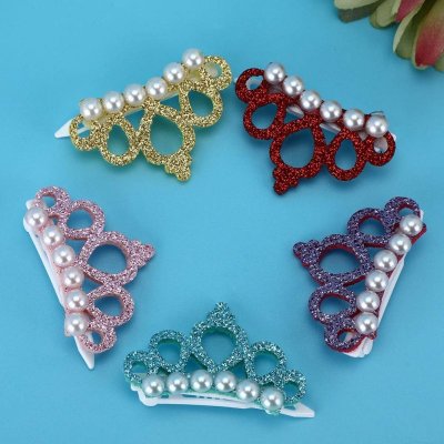 Zoom bild av Glitterspänne tiara, flera färger