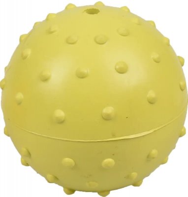 Zoom bild av Gummiboll med bjällra 7 cm, blandade färger