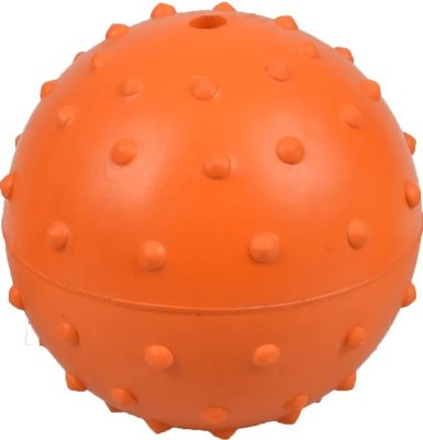 Zoom bild av Gummiboll med bjällra 7 cm, blandade färger
