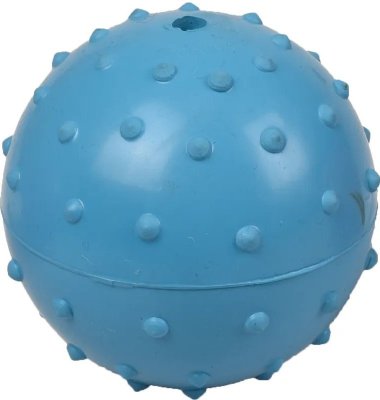 Zoom bild av Gummiboll med bjällra 7 cm, blandade färger