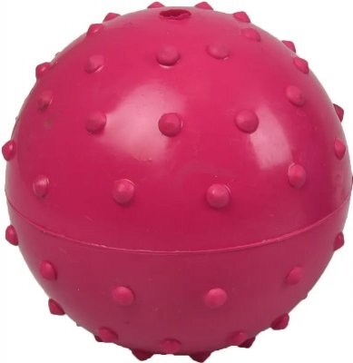 Zoom bild av Gummiboll med bjällra 7 cm, blandade färger
