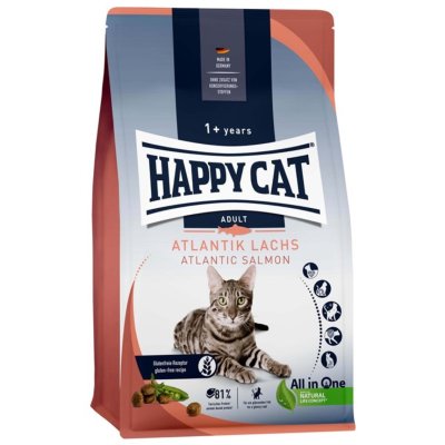 Zoom bild av Happy Cat Culinary Adult Lax salmon atlantic kattfoder vuxen katt torrfoder glutenfritt stödjer lederna glänsande päls