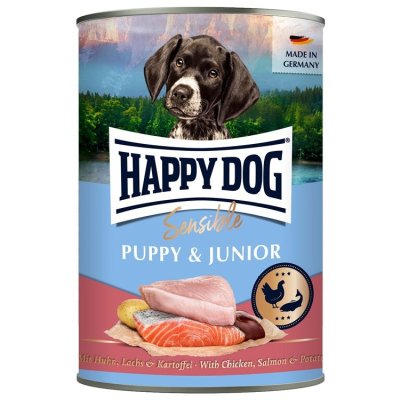 Happy Dog konserv, Sensible Puppy & Junior Lax 400g