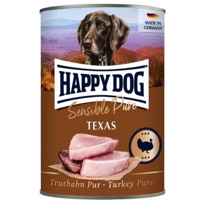 Happy Dog konserv, Texas, 100% kalkon 400g