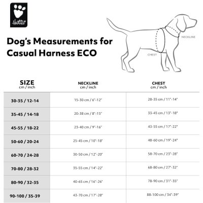 Zoom bild av Hurtta Casual-sele ECO, Sizing