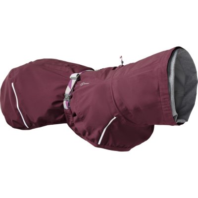 hurtta mudventure coat eco regnjacka eggplant vinröd skaljacka finsk premium hundkläder eco miljövänlig
