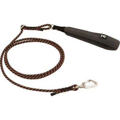 Zoom bild av hundkoppel justerbart repkoppel hurtta svart rött gult neon licorice vadderat handtag karbinhake eco rope leash adjustable