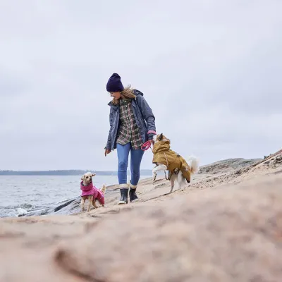 Zoom bild av hurtta monsoon ii eco hundtäcke regntäcke regnjacka hundjacka grå blackberry återvunnet regn