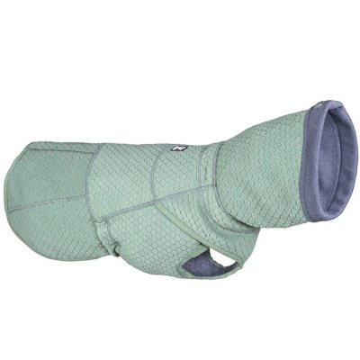 Zoom bild av hurtta razzle dazzle midlayer mellanlagerjacka hundjacka blackberry grå ljusgrön vändbar fleece mellanjacka hund hundjacka mjuk