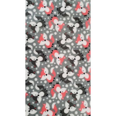Zoom bild av Juunik Madrass Grå med Rävar bilbädd bädd för bilbur fleece mjuk hundbädd bilbur bagageutrymmet lättskött svensk