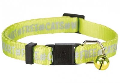 Zoom bild av Katthalsband nylon med snabblås, bjällra, reflex