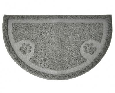 Kattlådematta PetNation, halvmåne, 60x36 cm, grå
