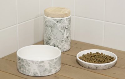 Zoom bild av Kattmatskål keramik Marmi 250 ml