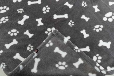 Zoom bild av Kenny filt, Plysch Grå