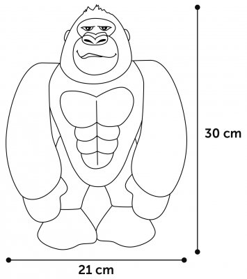 Zoom bild av Kiga Gorilla brun 30 cm
