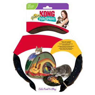 Zoom bild av KONG Play Spaces Glamping Tent kattunnel kattleksak kattält kattbädd tält