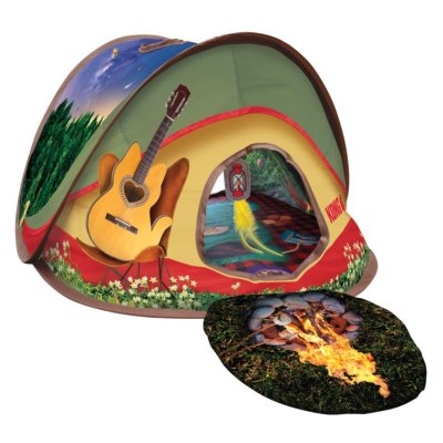 Zoom bild av KONG Play Spaces Glamping Tent kattunnel kattleksak kattält kattbädd tält