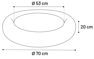 Zoom bild av Mjuk rund Kremsbädd vit, två storlekar