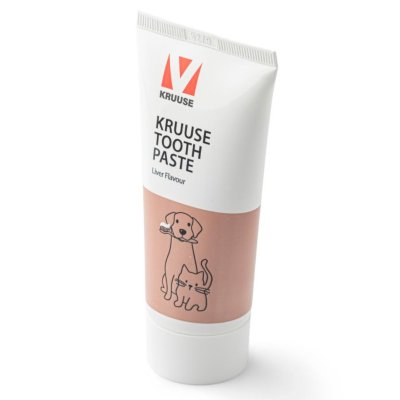 Zoom bild av Kruuse tandkräm med leversmak, 50 ml med enzymer hund katt tandvård buster