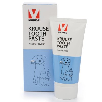 Zoom bild av Kruuse tandkräm med neutral smak, 50 ml med enzymer hund katt tandpasta buster
