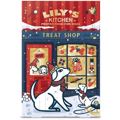 Zoom bild av Lily's Kitchen Adventskalender Hund 180g hundgodis julkalender belöning advent