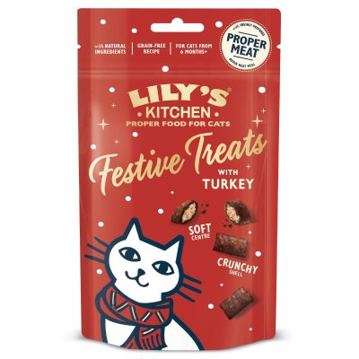 Zoom bild av Lily's Kitchen Festive Treats Kalkon 60g kattgodis julgodis katt turkey