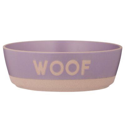 Zoom bild av Mason Cash Keramikskål Woof Lila 20x6,7cm matskål vattenskål hundskål keramik pet bowl snygg stilren voff hundälskare