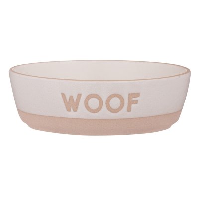 Zoom bild av Mason Cash Keramikskål Woof White 16x5cm hundskål matskål vattenskål keramik stilren klassisk minimalisk voff hundälskare