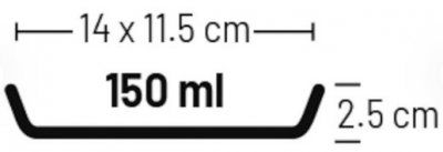 Zoom bild av Matskål keramik Sardi oval 150 ml