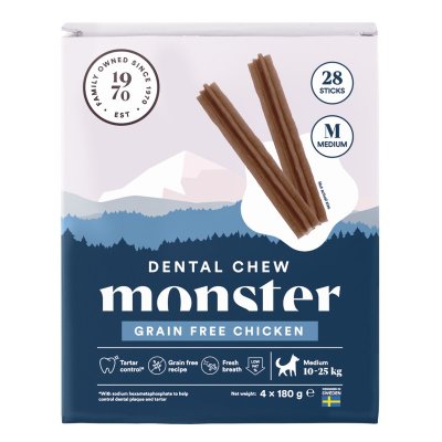 Zoom bild av Monster Dog Dental Chew Grain Free Chicken Medium 28p