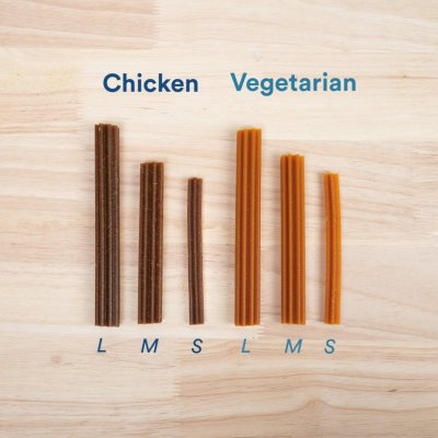 Zoom bild av Monster Dog Dental Chew Grain Free Chicken vs Vegetarian Size