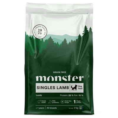 Monster Dog Grain Free Singles Lamb 2kg 12kg 17kg