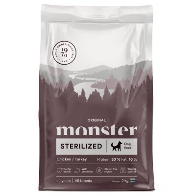 Monster Dog Original Sterilized Chicken/Turkey 2kg 12kg