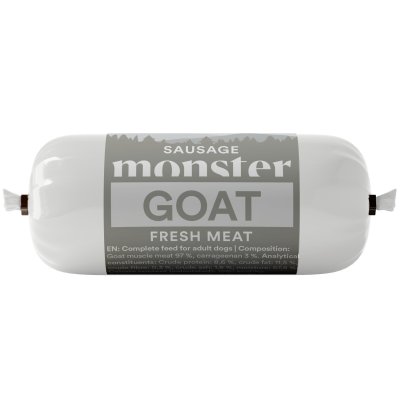 monster belöningsgodis blötfoder korv sausage goat get fresh meat blötmat helfoder spannmålsfri kladdfri slice & dice hundgodis