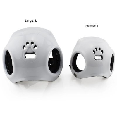 Zoom bild av motorcykelhjälm för hundar katter utklädnad rolig hjälm husdjur plast öronhål hål för öron rosa vit svart