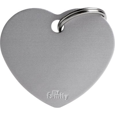 Zoom bild av MyFamily Gravyrbricka Hjärta Färg, olika storlekar small large heart gravyr