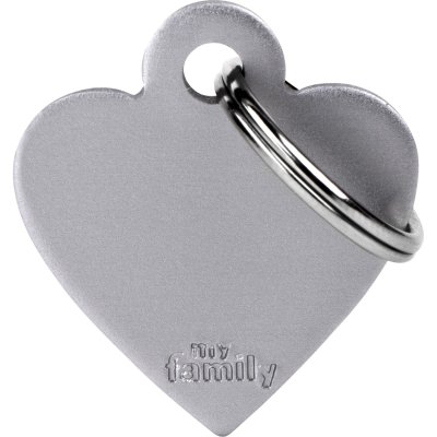 Zoom bild av MyFamily Gravyrbricka Hjärta Färg, olika storlekar small large heart gravyr