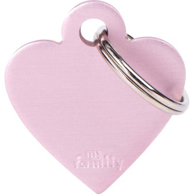 Zoom bild av MyFamily Gravyrbricka Hjärta Färg, olika storlekar small large heart gravyr