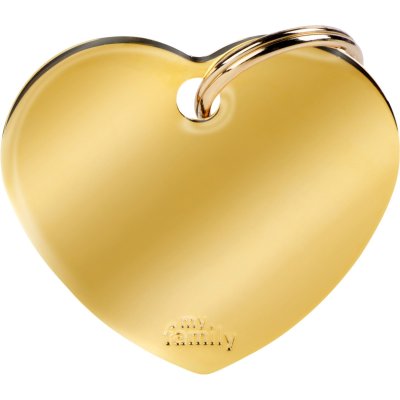 Zoom bild av MyFamily Gravyrbricka Hjärta Stål Mässing, olika storlekar heart aluminium gravyr