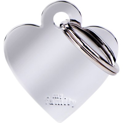 Zoom bild av MyFamily Gravyrbricka Hjärta Stål Mässing, olika storlekar heart aluminium gravyr