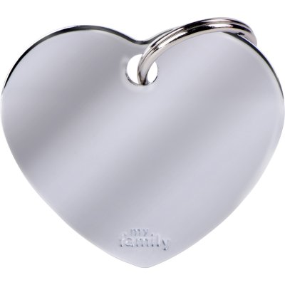 Zoom bild av MyFamily Gravyrbricka Hjärta Stål Mässing, olika storlekar heart aluminium gravyr