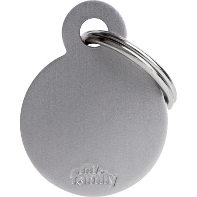 Zoom bild av MyFamily Gravyrbricka Rund Färg, olika storlekar small large aluminium gravyr cirkel nyckelring