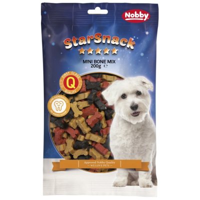 Zoom bild av nobby star snack mini bones mix hundgodis belöningsgodis träningsgodis sockerfritt mjuka ben gott belöning hundsnacks