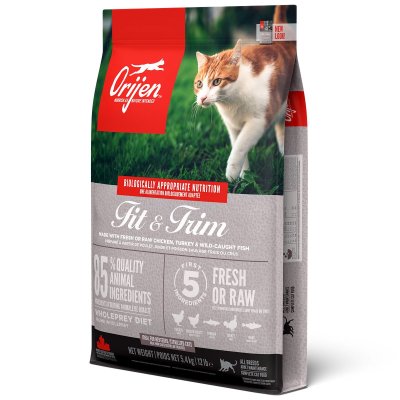 Zoom bild av Orijen Cat Fit & Trim premium kvalitet kattfoder kattmat diet fettsnål kyckling kalkon viltfångad fisk steriliserad kastrerade k