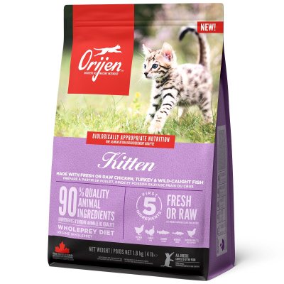 Zoom bild av Orijen Cat Kitten premium kvalitet kattfoder kattmat kattungefoder kattungemat kyckling kalkon viltfångad fisk spannmålsfritt