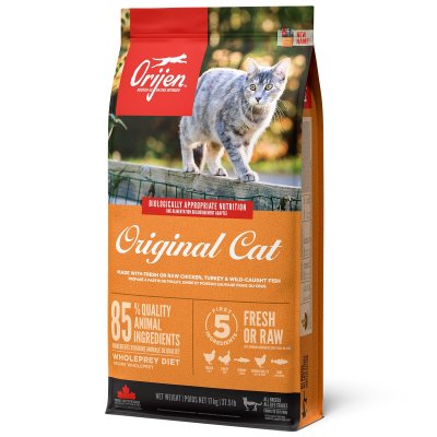 Zoom bild av Orijen Cat Original premium kvalitet kattfoder kattmat kyckling kalkon viltfångad fisk spannmålsfritt